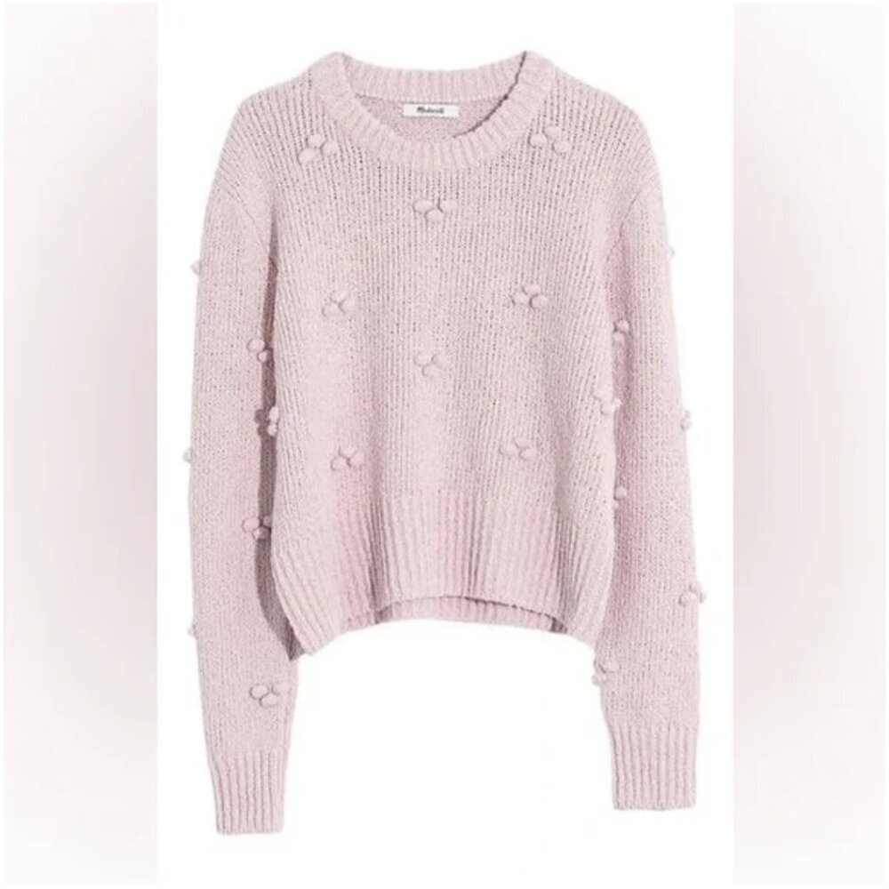 NWT MADEWELL Dotted Bobble Pullover Knit Sweater Pale Lilac Style AG595 Size XL